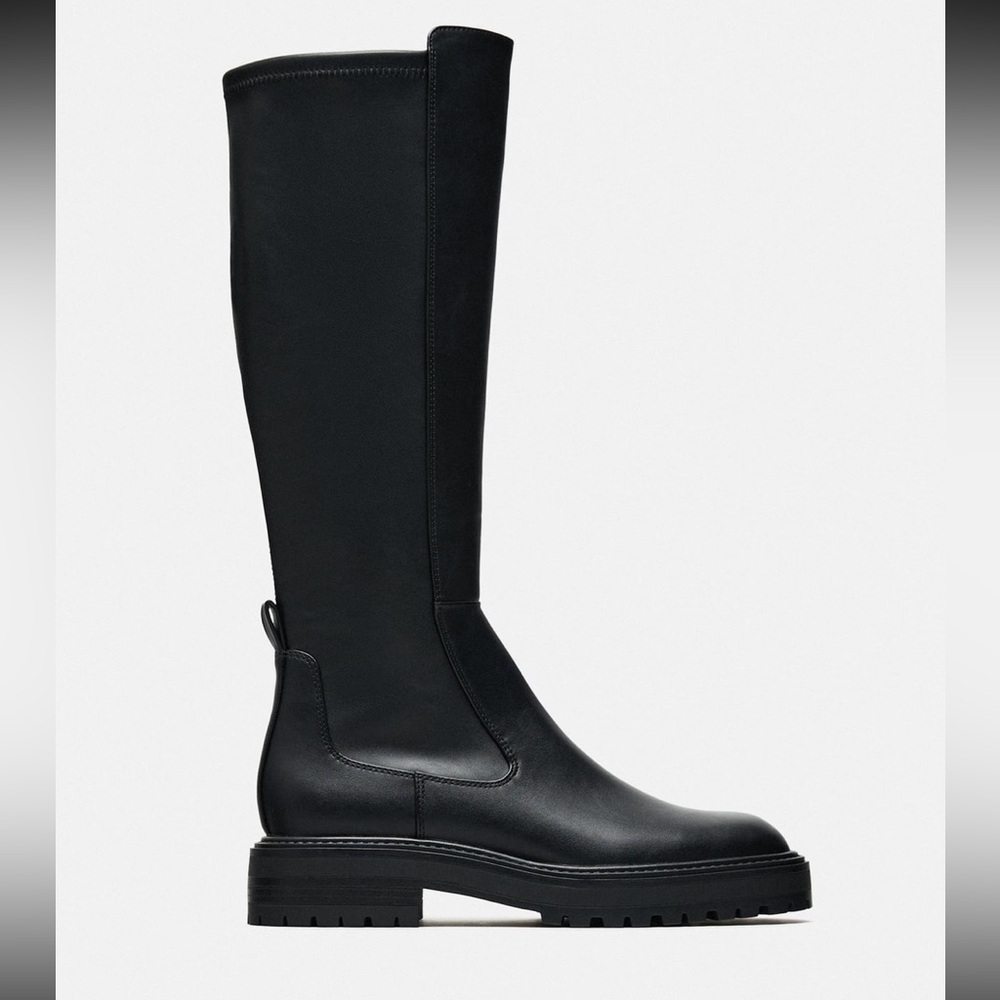 Zara treaded boots